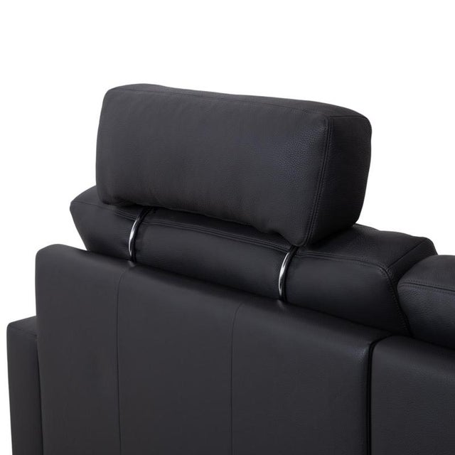 CL 820 Corner Sofa in Anthracite Leather with Chrome Sled Feet from Erpo For Sale - Image 5 of 16