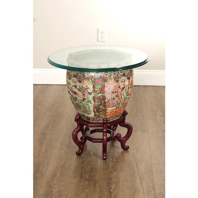 Chinese Chinese Famille Rose Enameled Porcelain Fishbowl Planter For Sale - Image 3 of 12