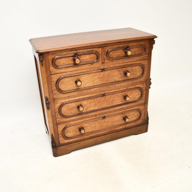 Antique Walnut Chest of Drawers, 1830s For Sale - Image 3 of 13