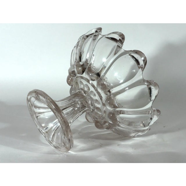 American Pressed Flint Glass Compote, Attributed to Boston & Sandwich Circa 1850–1870 For Sale - Image 4 of 6