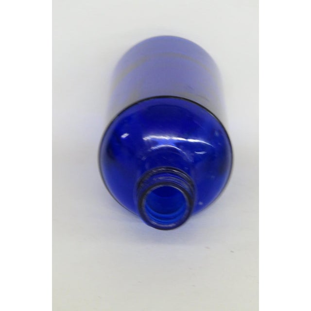 Maryland Glass Co Cobalt Blue Bottle Empty Apothecary Medicine Vessel 5121b For Sale In Miami - Image 6 of 11
