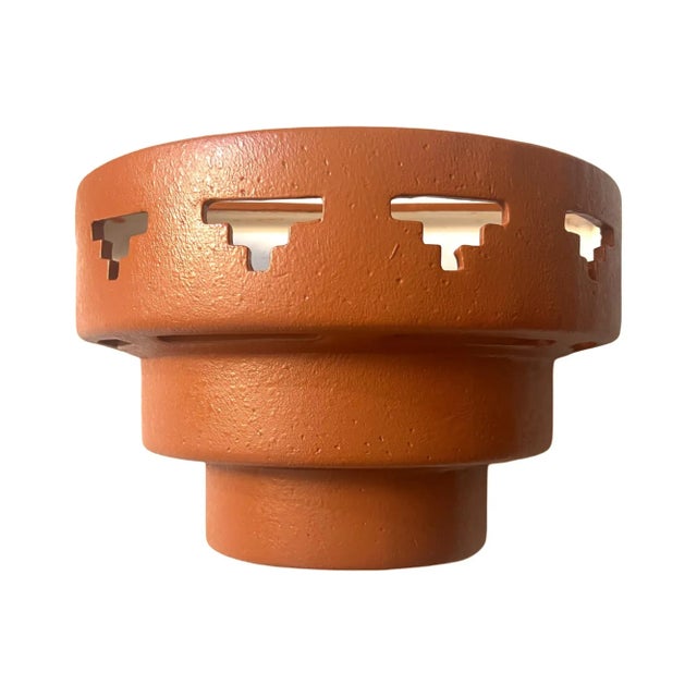 Vintage 1980s Postmodern Art Deco Ceramic Wall Sconces Lamps - Set of 2 For Sale - Image 4 of 9