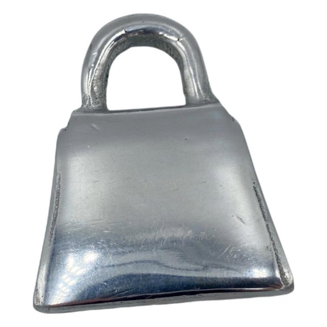 Metal Vintage Silverplate Handbag Purse Paperweight Miniature Mini For Sale - Image 7 of 12