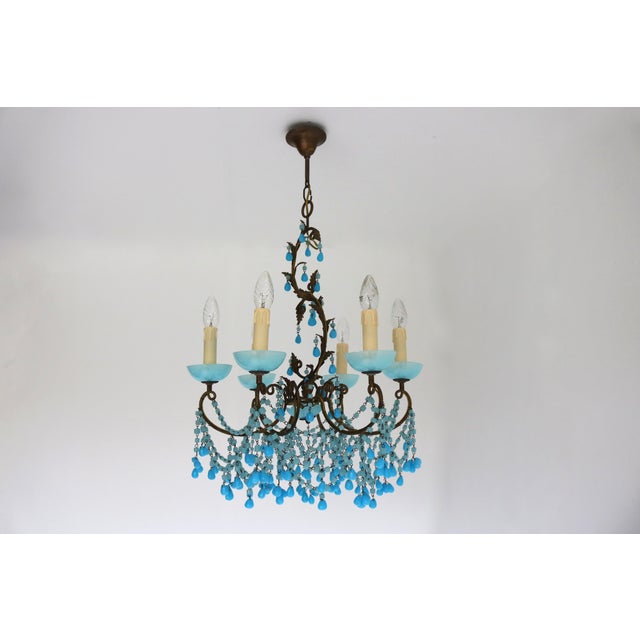 Breathtaking antique French chandelier dating from around 1920, a true decorative showpiece and a striking example of...