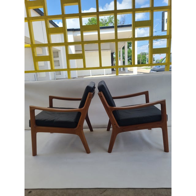 Ole Wanscher France & Son Teak Leather Armchairs - A Pair For Sale In San Antonio - Image 6 of 14