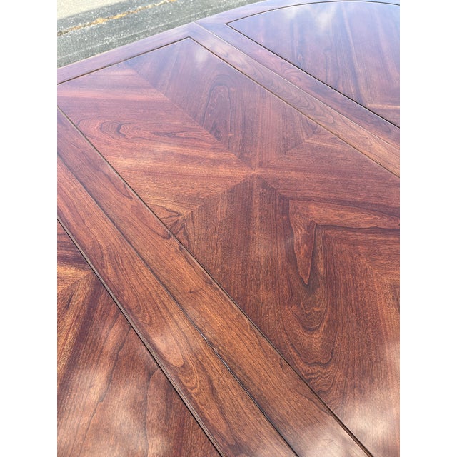 1980s 1980s Ethan Allen Canova Campaign Cherry Extension Dining Table For Sale - Image 5 of 12