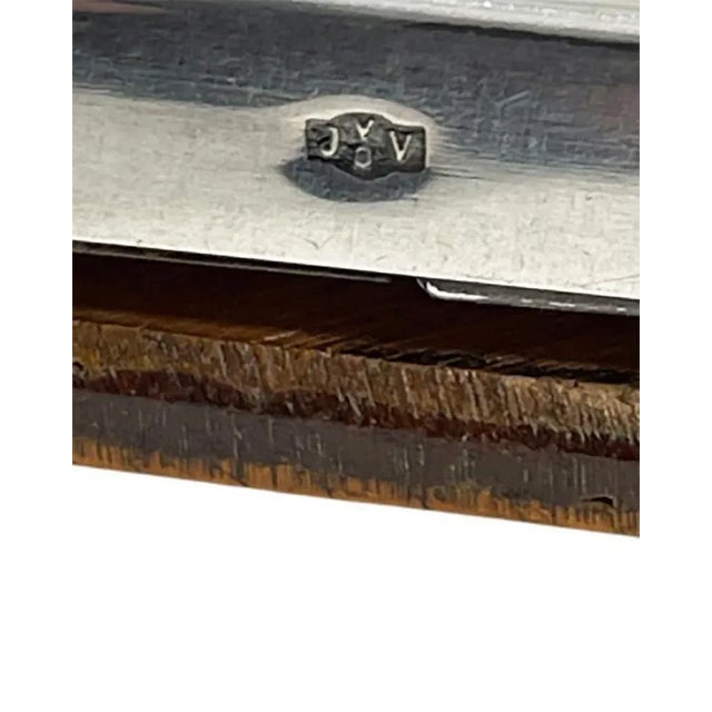 Metal Dutch Rectangular Silver Picture Frames, Set of 2 For Sale - Image 7 of 9