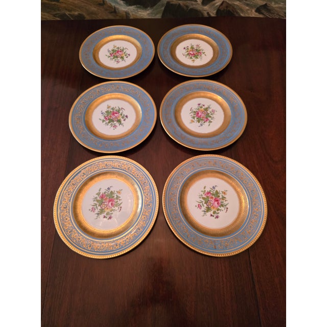 1930s Pre Mid Century Vintage Set of 6 Gold Overlay Plates For Sale - Image 5 of 11