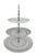 Mid-Century Modern Vintage 3-Tier Pressed Glass Serving Stand For Sale - Image 3 of 12