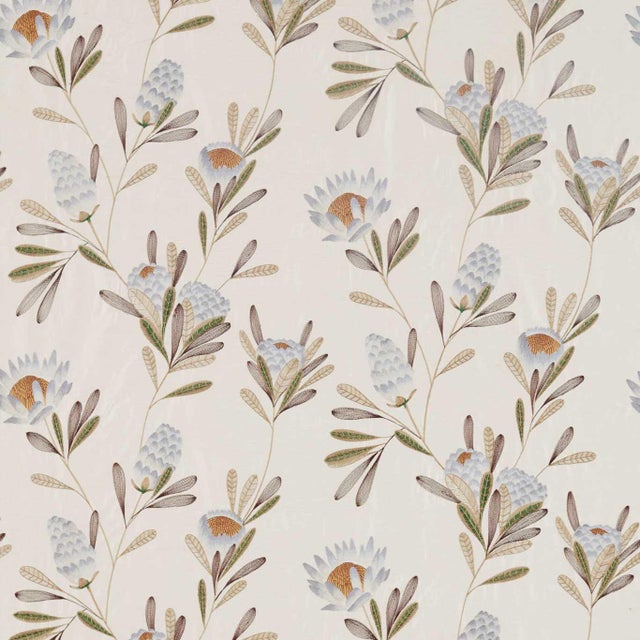 Harlequin Cayo Fabric in Mist/Linen For Sale