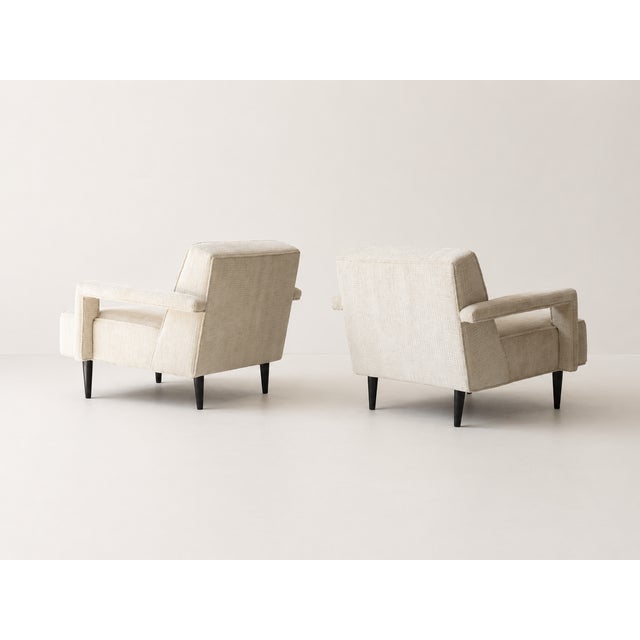 Metal Pair of Paul Laszlo Style Lounge Chairs For Sale - Image 7 of 11
