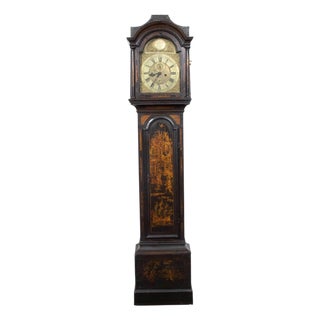 English 18th Century Chinoiserie James Hewitt of Sunderland Tall Case Clock For Sale