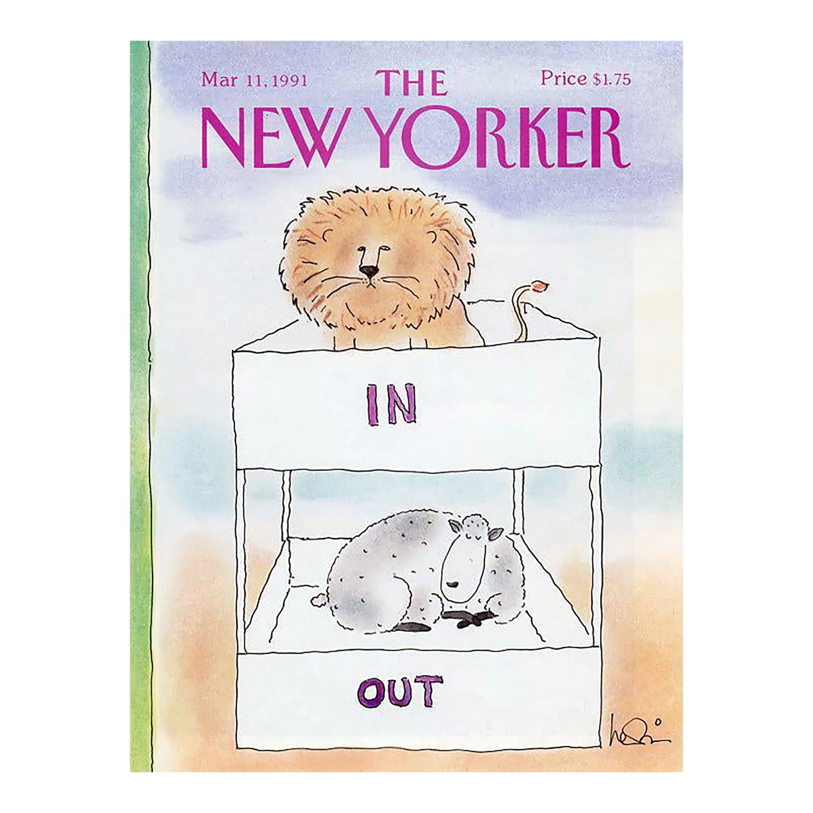 1991 Vintage New Yorker Cover, March 11 (Arnie Levin), Original New ...