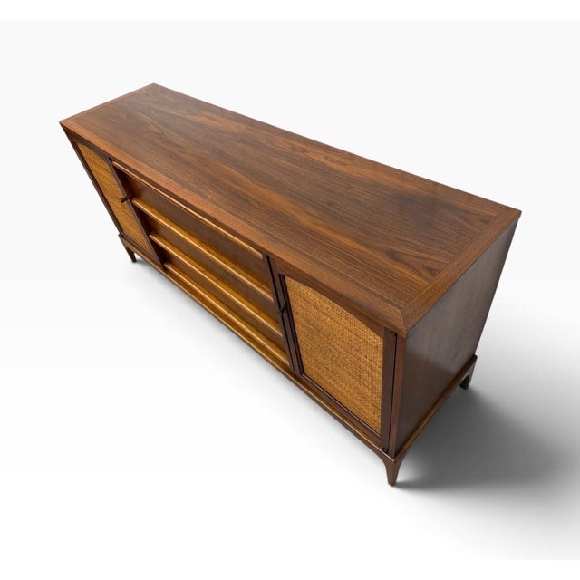 1960s Mid-Century Modern Lane Rhythm Walnut Sideboard - Refinished! For Sale - Image 5 of 12
