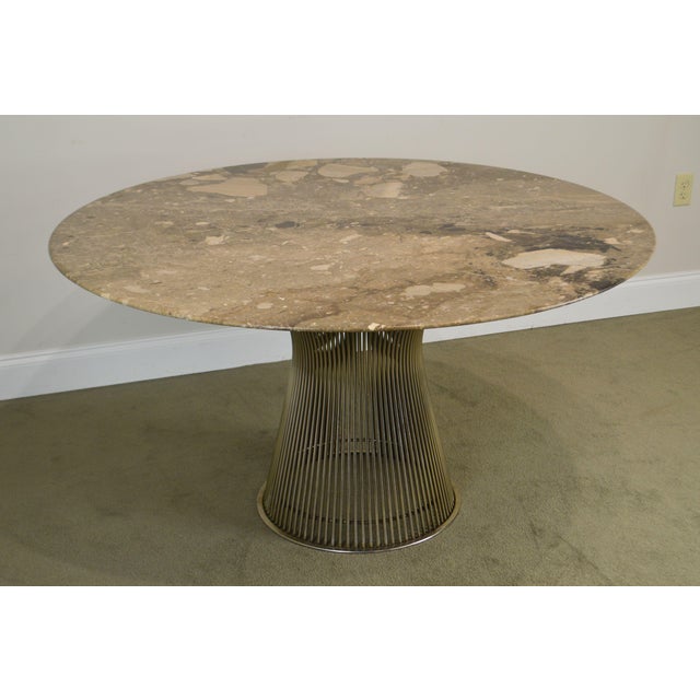 Warren Platner For Knoll 54 Round Marble Top Dining Table Chairish