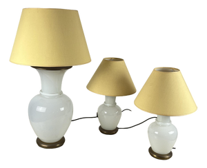 Murano Glass Table Lamps by F. Fabbian, 1970s, Set of 3