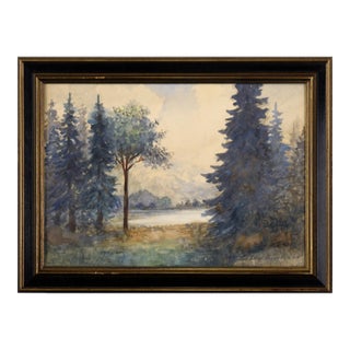 Looking Out Over the Lake, Forest Landscape by Joseph Anthony Atchison For Sale