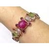 Bochic "Capri" 70 Carats Ruby & Multi Color Gem Bracelet Set 18K Gold & Silver For Sale - Image 16 of 18