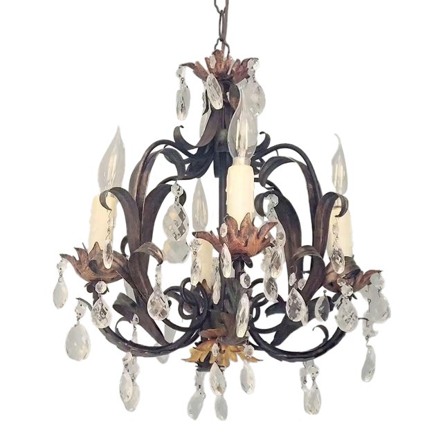 Vintage Crystal Chandelier For Sale