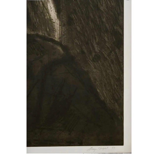 George Segal, Large Format American Pop Art Portrait Aquatint Etching Walter George Segal 1987, 1987 For Sale In Miami - Image 6 of 7