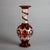 Antique Bohemian Blown Glass Vase with Flowers & Applied Elements Circa 1900 Measures - 12.25"H x 5"W x 5"D