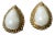 Vintage Faux Pearl Earrings Pear Shape Rhinestones Clip on Gold Tone For Sale
