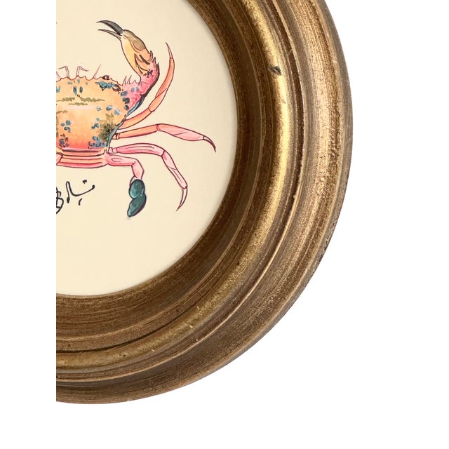 Hand-painted by one of our senior artists, this charming crab comes alive through beautifully layered shades of soft...