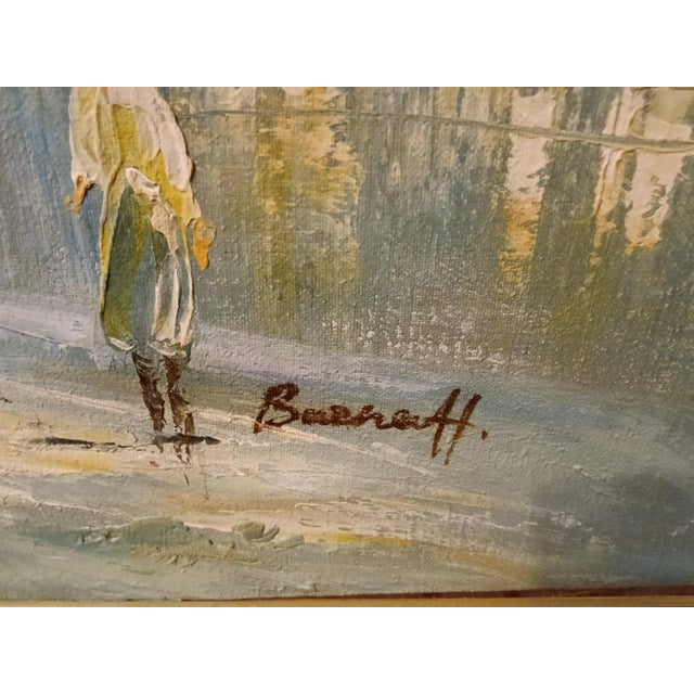 Impressionist 1970s Caroline Burnett Impressionist Painting With a Gilt Custom Frame For Sale - Image 3 of 5
