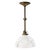 French Brass and Holophane Glass Pendant Light For Sale - Image 9 of 9