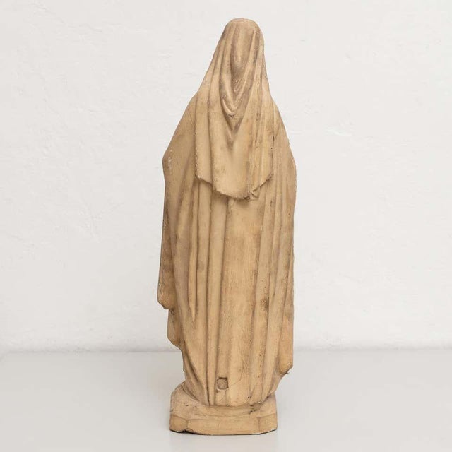 Traditional Plaster Virgin Figure, 1930s For Sale - Image 11 of 16
