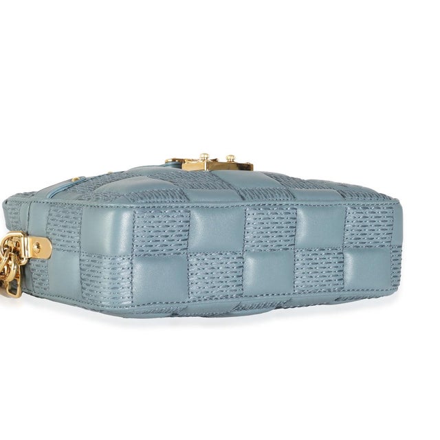 Animal Skin Glacier Quilted Damier Lambskin Troca PM For Sale - Image 7 of 7