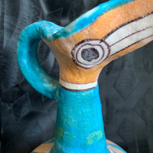 1950s Guido Gambone For Vietri Italian Pottery Toucan Pitcher Vase Chairish