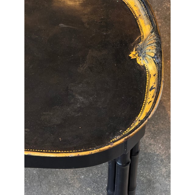 19th Century Tole Tray on Stand For Sale - Image 6 of 11