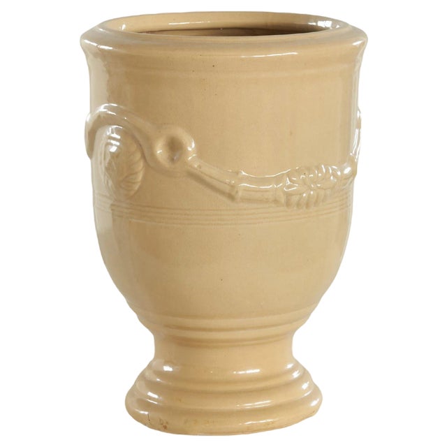Anduze Pot in Cream Yellow, 1940s For Sale