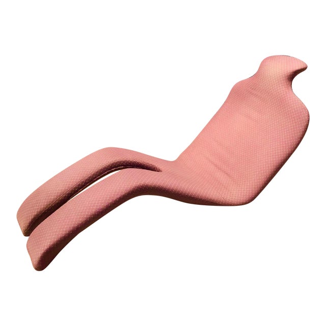 Olivier Mourgue Bouloum Fiberglass and Fabric Lounge Chair For Sale