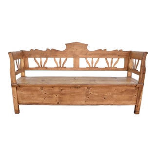 Pine and Oak Storage Bench or Settle For Sale