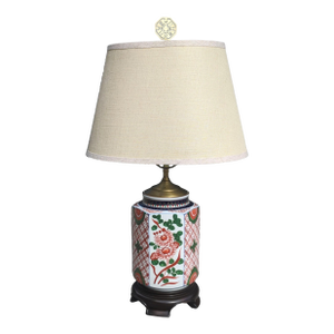 Vintage Imari Porcelain Table Lamp With Lampshade