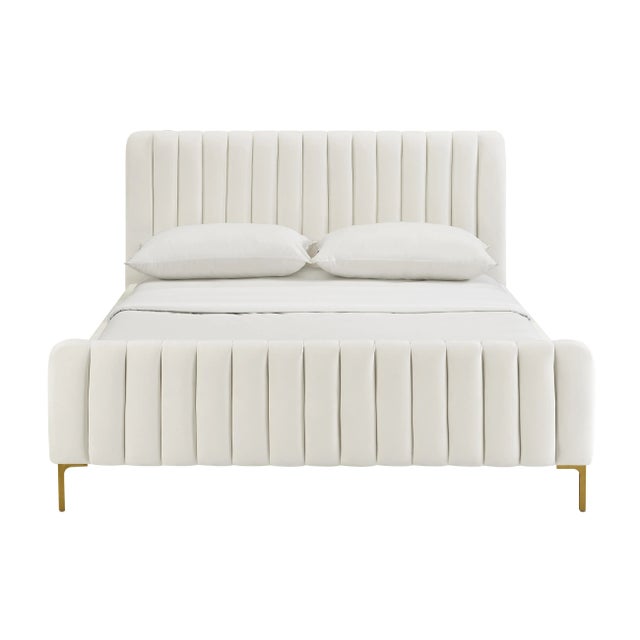 We can't guarantee your dreams will come true, but at least we can help you dream in style. The Angela bed features glam...