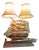Rare Vintage Collectable Table Electric Ship Lamp Antique Bell Shape Shades For Sale