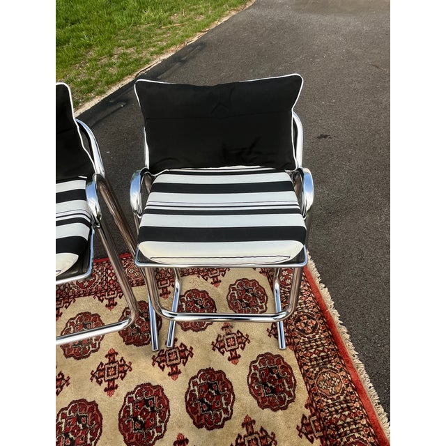 Metal Mid Century Modern 1960’s Attributed to Arcadia Stools Designed by Jerry Johnson - Set of 4 For Sale - Image 7 of 12