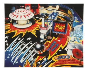 Charles Bell, "Fireball 500", Photorealist Pinball Silkscreen