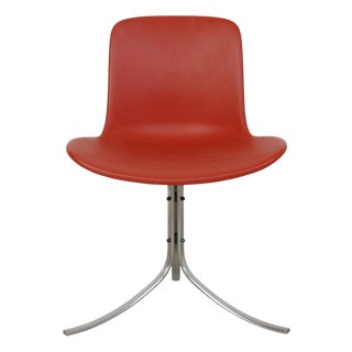 PK9 Chair in Red Aura Leather by Poul Kjærholm, 2020 For Sale