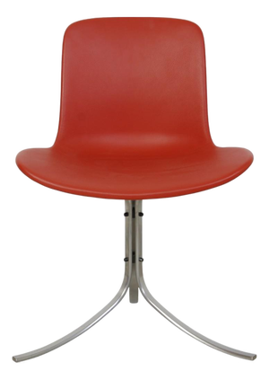PK9 Chair in Red Aura Leather by Poul Kjærholm, 2020