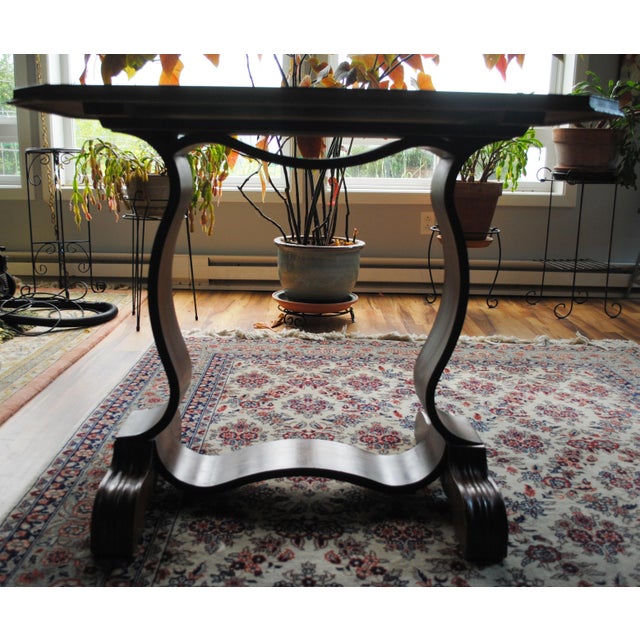 Antique Empire Styled Mahogany Library Table For Sale - Image 11 of 13