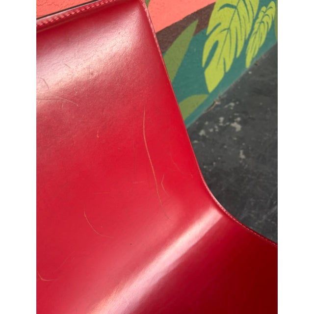 Postmodern Postmod Italian Leather & Chrome Dining Chairs - 6 For Sale - Image 3 of 13