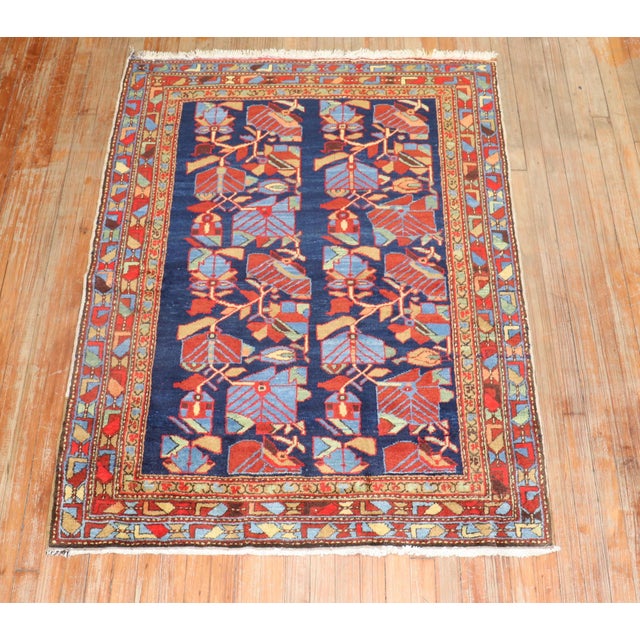 Zabihi Collection Vibrant Vintage Persian Rug - 4' x 5'6" For Sale - Image 4 of 10