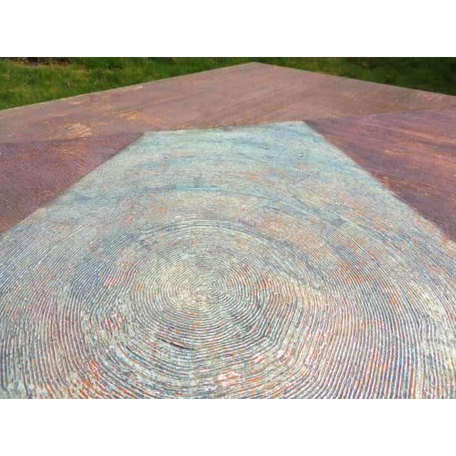 Maitland - Smith Post Modern Two-Sided Double Drawer Sculptural Textured Coffee Table ~ Brutalist Vintage Abstract Art ~ Modernsim For Sale - Image 4 of 18