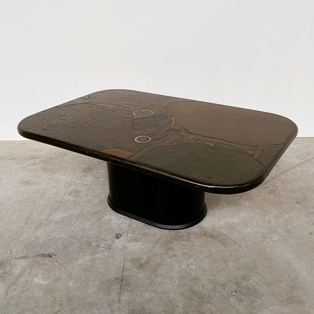 Brutalist Mixed-Media Coffee Table by E. Kneip, 1993 For Sale - Image 10 of 14