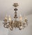 Rococo Vintage Louis XV Silvered Hand-Painted Carved Wood Eight-Arm Chandelier with Floral Motifs, Italy, 1920s For Sale - Image 3 of 18