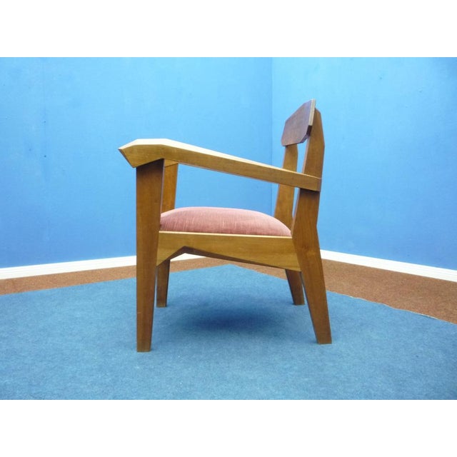 Very rare armchair by Siegfried Pütz. Untouched original condition. Completely handmade. The wooden frame was made of...